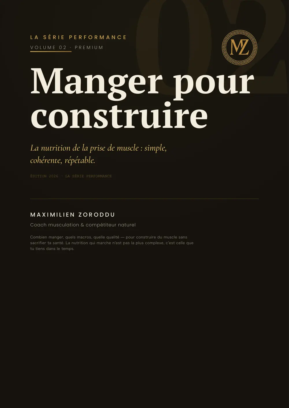 Couverture — Manger pour construire